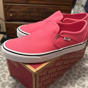 Vans Bold Pink Slip-On Shoes